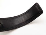 Gucci Silver-tone G Buckle With Black Leather Belt Size 95|38 Fw0325ozxdu
