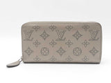 Louis Vuitton Zippy Wallet In Metallic Grey Mahina Perforated Leather Fw526psxdu