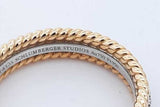 Tiffany & Co. Rope Diamond 18k Yellow Gold Platinum Ring 6.6g Sz 7.5 Eb826orxzde