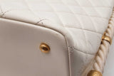 Chanel En Vogue Rope Hobo Bag In White Crumpled Calfskin Fw0525olxzdu