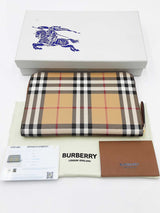 Burberry Archive Check Zip Around Continental Wallet Eb0624lcrdu