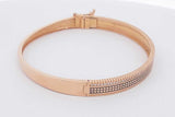 21k Yellow Gold Diamond Hinged Bangle Bracelet 13.4 Grams Eb0126ixzsa