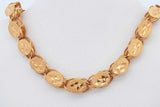 21k Yellow Gold Etched Link Chain Necklace 23.8 Grams 22 Inch Eb0626orxzde