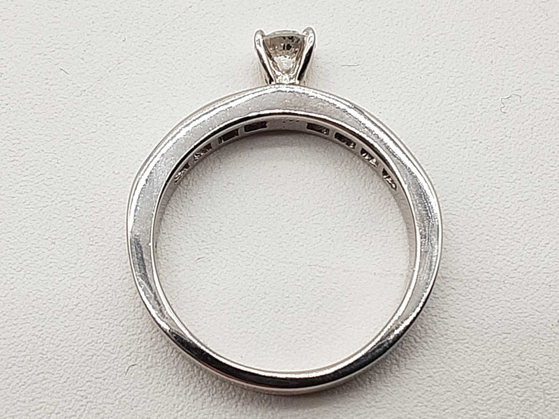 0.80 Ctw Diamonds 14k White Gold 5.2g Ring Size 8 Do0125ixzde