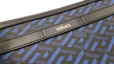 Versace La Greca Signature Coated Canvas Black & Blue Crossbody Bag Fw0725ozxdu
