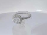 1.80 Cttw Diamond 18k White Gold Ring 2.9 Grams Size 6.5 Aa0825wzxzsa