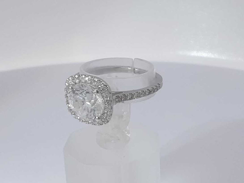 1.80 Cttw Diamond 18k White Gold Ring 2.9 Grams Size 6.5 Aa0825wzxzsa