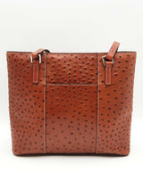 Dooney & Bourke Ostrich Leather Lexington Tote Bag In Cognac Eb0326pxsa
