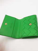 Bottega Veneta Intrecciato Green Leather Wallet Eb0526lixsa