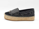 Salvatore Ferragamo Kim Gal Gancini Embroidered Espadrilles Size 8 Fw0926loxdu