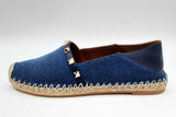 Valentino Denim Rockstud Espadrilles Size 36 Eb1124lxzdu