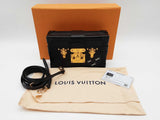 Louis Vuitton Black Epi Leather Petite Malle Crossbody Clutch Bag Do0825olcrde