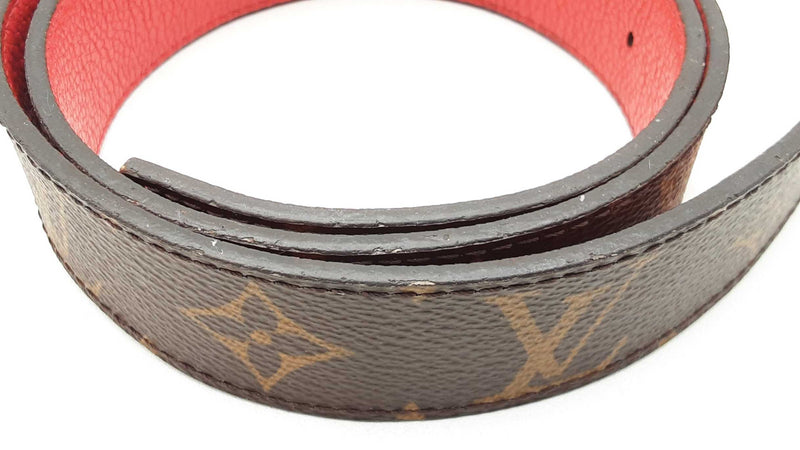Louis Vuitton Lv Initiales Buckle & Reversible Leather Belt Size 30 Fw0525lrzdu