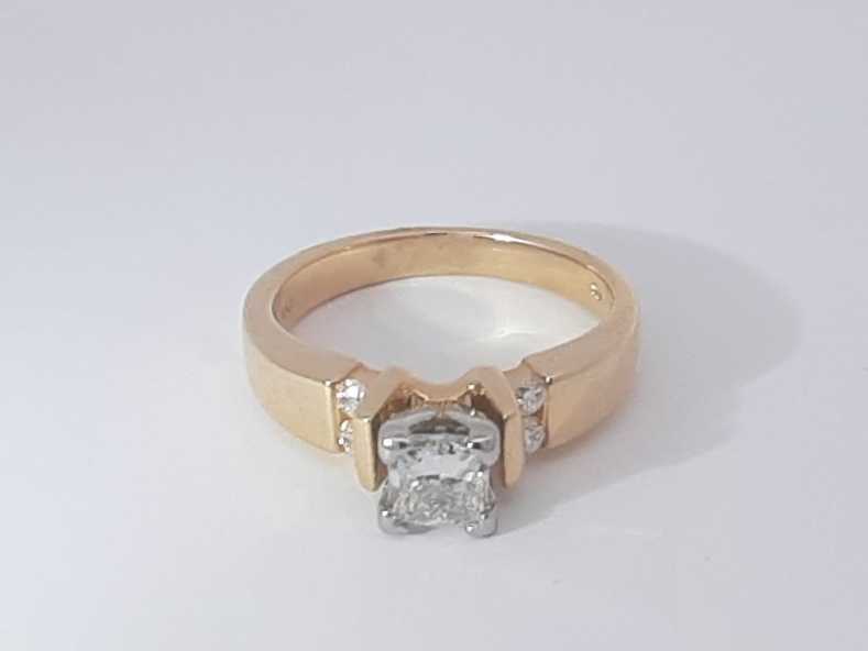 0.62 Cttw Diamond 14k Yellow Gold Ring 5.6 Grams Size 6.5 Aa0525czxsa