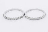 0.26cttw Diamond Wedding Set In 14k White Gold 3.1 Grams Size 7 Eb0726oxzsa