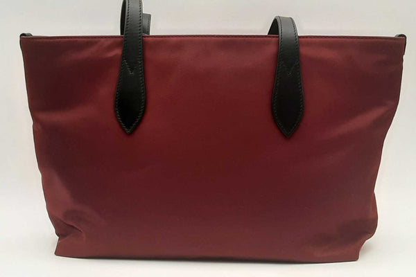 Burberry Burgundy Econyl Nylon Logo Tote Bag Eb0425oxzsa