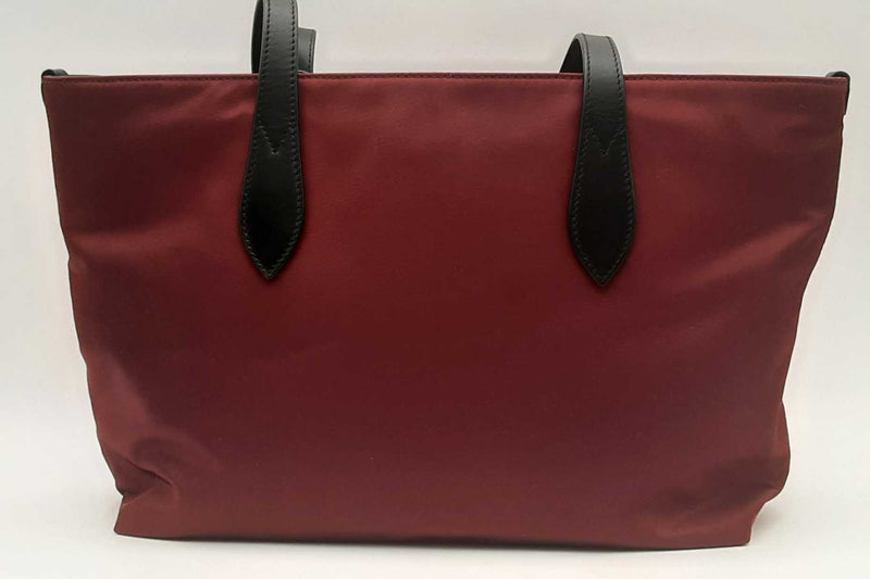 Burberry Burgundy Econyl Nylon Logo Tote Bag Eb0425oxzsa