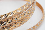 18k Yellow Gold Diamond Cut 5 Set Of Bangle Bracelets 35.5 Grams Eb0426lrxzsa