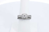 Approx. 1.15ctw Diamond Wedding Set 14k White Gold 8.1 Grams Size 7 Eb1224lxxzdu