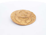 Chanel Cc Logo Gold-tone Hammered Finish Brooch Fw1025lrzdu