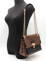 Louis Vuitton Vavin Pm Bag In Damier Ebene Coated Canvas & Black Leather Fw0726czxdu