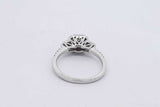 0.82cttw Diamond Cluster Ring In 14k White Gold 3.4 Grams Size 7 Eb0626osxsa