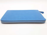 Hermes Azap Bleu Paradis Blue Swift Leather Zippy Wallet Clutch Do0326crxde