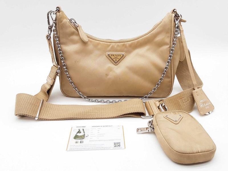 Prada Re-edition 2005 Beige Re-nylon Crossbody Bag Do0925pxzde