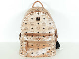 Mcm Stark Visetos Metallic Rose Gold Backpack Sd1125orzde