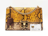 Gucci Medium Padlock Shoulder Bag In Neutral & Yellow Python Snakeskin Fw0726wzxdu