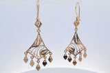 14k Yellow Gold Filigree Dangle Earrings 4.3 Grams Eb1124lcrsa