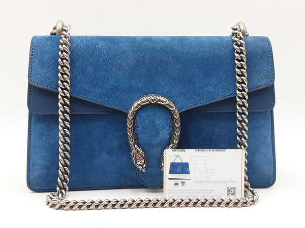Gucci Dionysus Blue Suede Shoulder Bag Fw0725wzxdu
