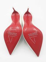 Christian Louboutin White Patent Leather Hot Chick Heels Size 37 Eb0726orxsa