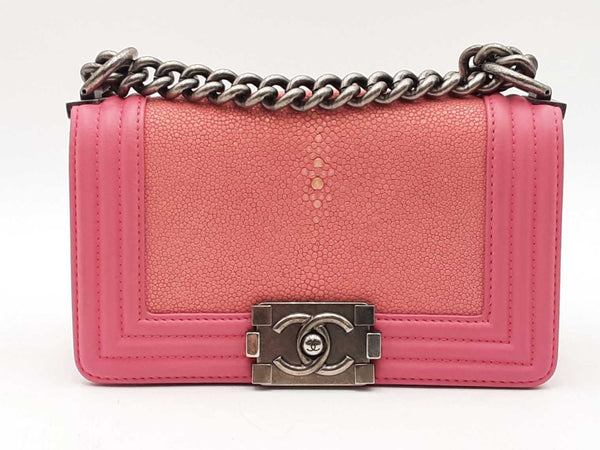 Chanel Stingray Small Boy Bag Pink Aa0425oozxsa