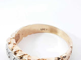 0.31 Cttw Diamond & 10k Yellow Gold Nugget Ring 4.5 Grams Size 10 Fw0926oxzdu