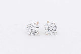 2.0cttw Lab Grown Diamond Stud Screwback Earrings 14k Yellow Gold 1.2g Eb326wcrsa