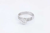 1.12ctw Diamond Ring In 14k White Gold 2.5 Grams Size 6.5 Eb0325lcxzsa