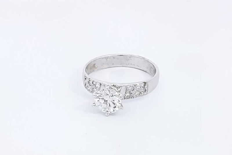 1.12ctw Diamond Ring In 14k White Gold 2.5 Grams Size 6.5 Eb0325lcxzsa