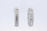 8.0cttw Diamond Inside Out Hoop Earrings 14k White Gold 8.6 Grams Eb0326lrxzdu