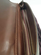 Salvatore Ferragamo Purple Wool With Leather Trim Top Handle Bag Eb1225pxzde