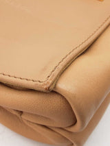 Fendi Pequin Claudia Shoulder Bag In Embossed Tan Leather Fw0925lordu