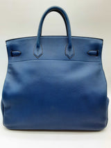 Hermes Birkin 45 Bleu De Prusse Blue Clemence Brass Duffle Bag Do1024rxzxde