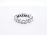 4.25 Cttw Lab-grown Diamond & 14k White Gold Ring 4.9 Grams Size 6 Fw0425orrdu