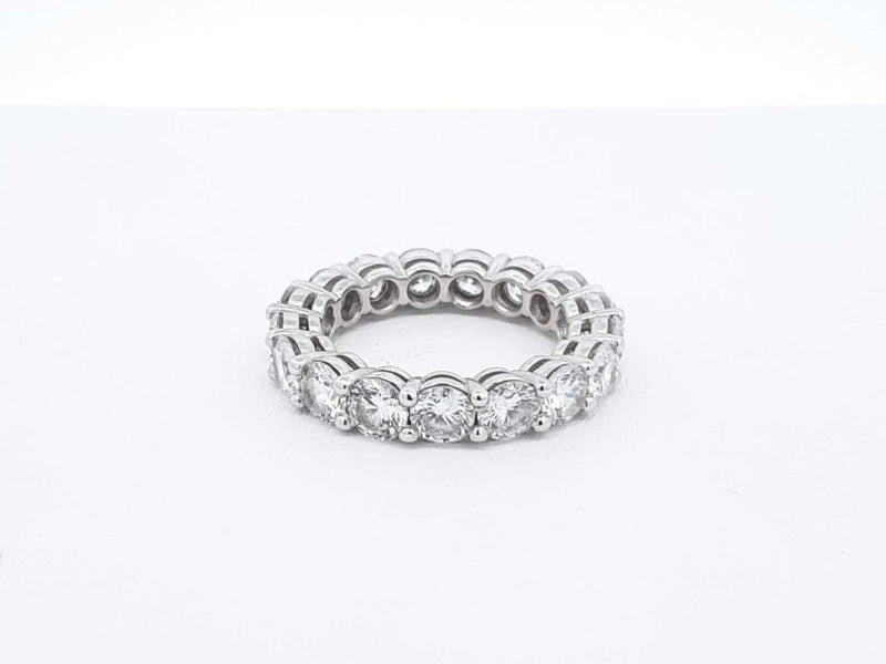 4.25 Cttw Lab-grown Diamond & 14k White Gold Ring 4.9 Grams Size 6 Fw0425orrdu
