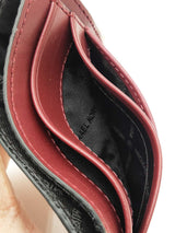 Michael Kors Cooper Slim Card Case In Dark Cherry Synthetic Leather Fw0826lrdu