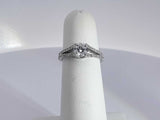 .70 Cttw Diamond 14k White Gold Ring 2.5 Grams Size 4.5 Aa1025czxsa