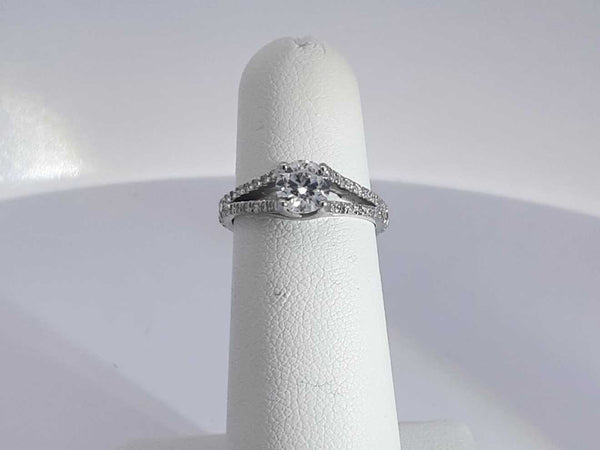 .70 Cttw Diamond 14k White Gold Ring 2.5 Grams Size 4.5 Aa1025czxsa