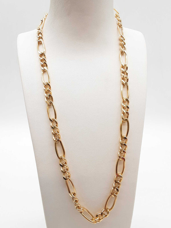 10k Yellow Gold 46.1g Solid Figaro Chain 22.5 In Do0525lxzxde