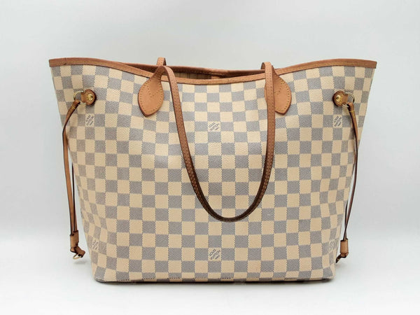 Louis Vuitton Neverfull Tote Bag In Damier Azur Coated Canvas Fw0125rxzdu