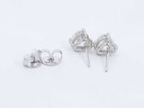 Lab Grown Heart Shape Diamond 3.12ctw Stud Earrings In 14k Wg 2.2g Eb0624erxsa